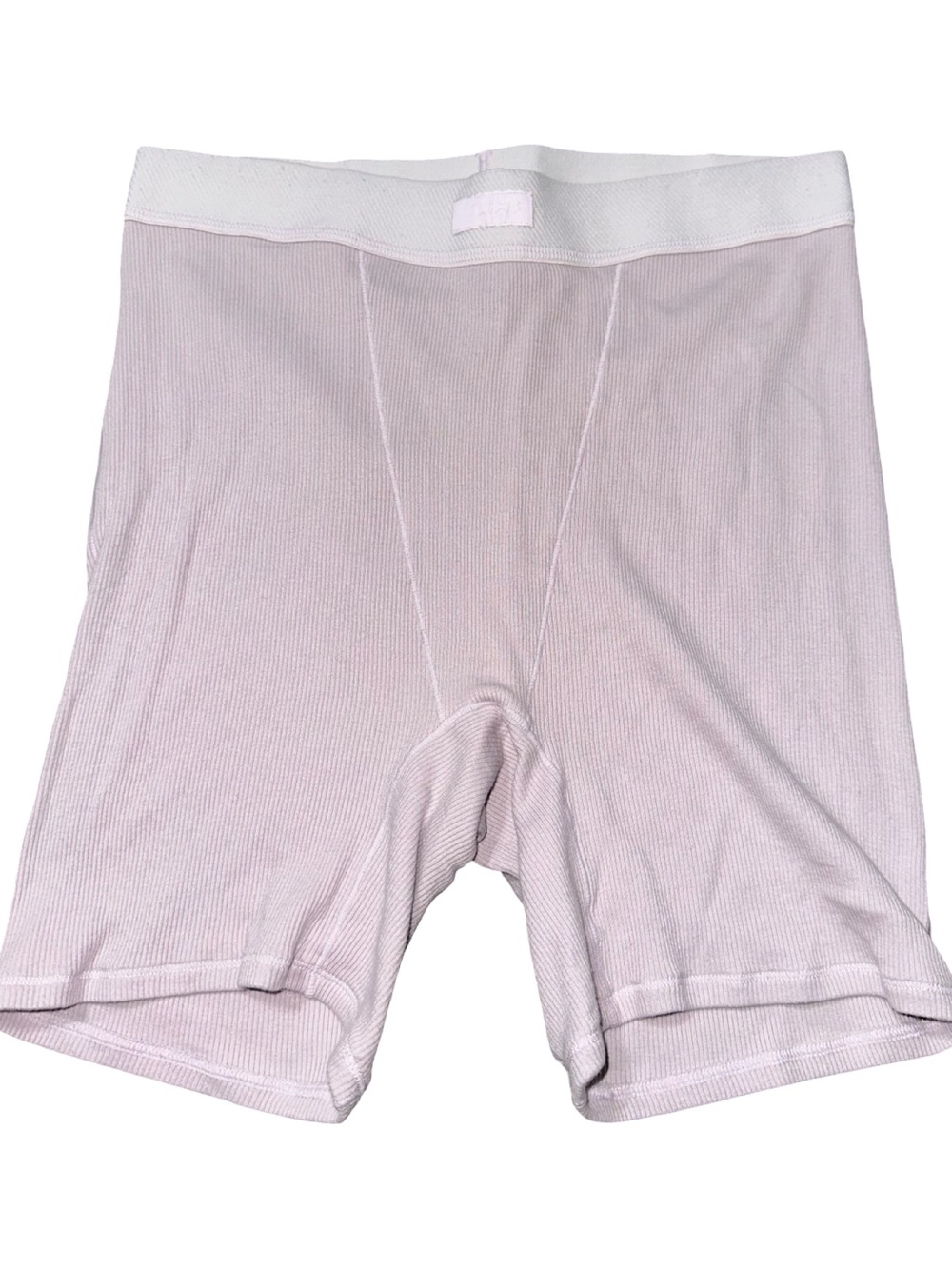SKIMS Women’s Size M Light Lavender Purple Cotton Ribbed Knit Logo Boxer Br
